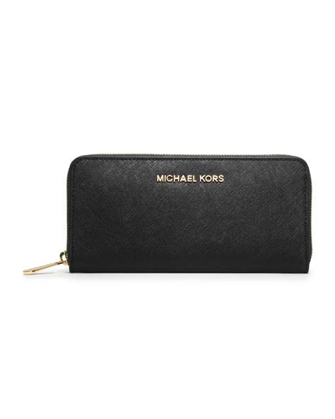 michael kors saffiano wallet black